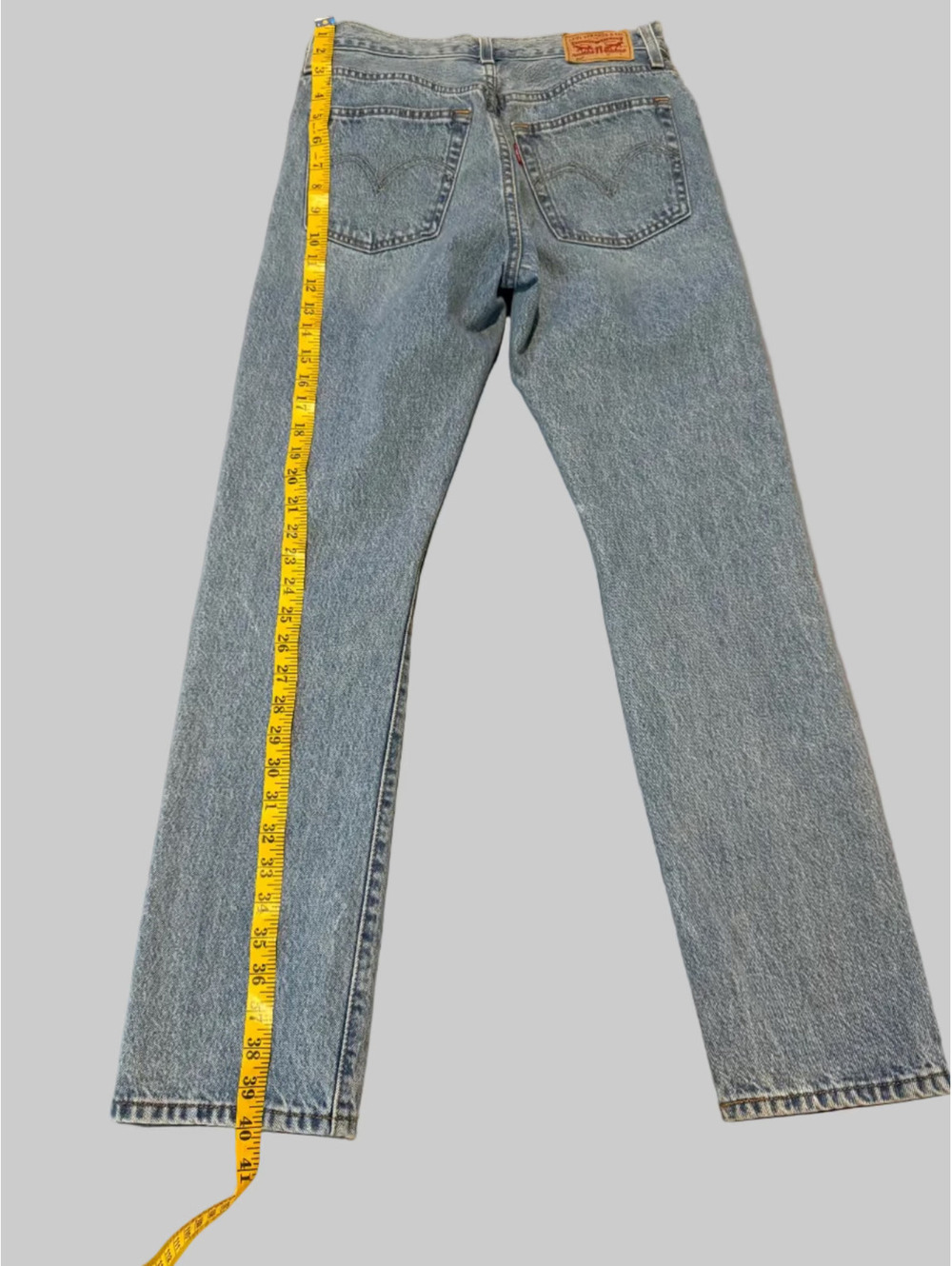 Levi’s Premium 501 Distressed Light Wash Straight Leg Jeans – Women’s